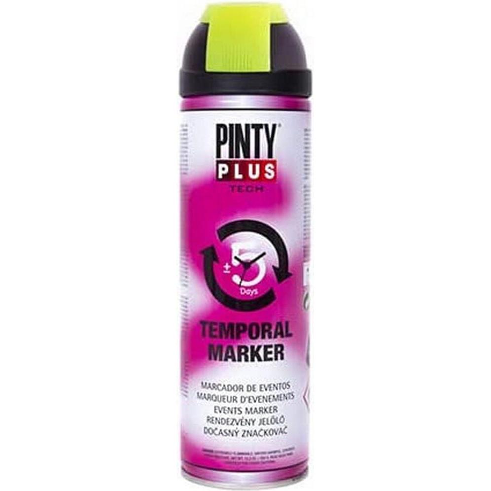 Pintyplus, Evidenziatori, Sprühfarbe Tech T146 Vorübergehend Gelb 500 Ml (1x)