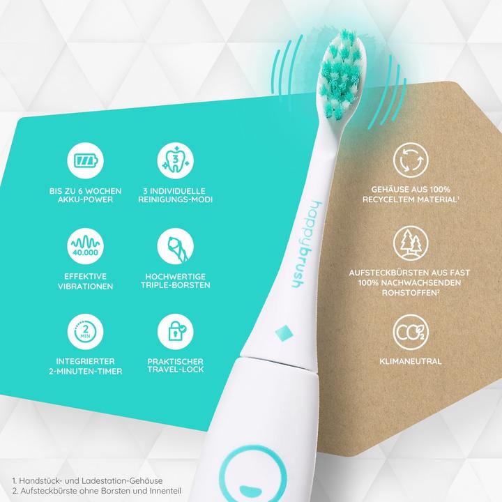 Produktbild happybrush StarterKit Schall Vibe 3 (Schallzahnbürste)