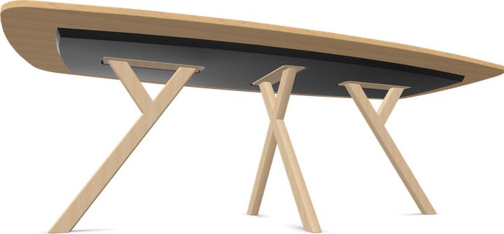 Produktbild Dietiker Felber T14 Sitzungstisch Boatform (2200 x 1000 x 720 mm)