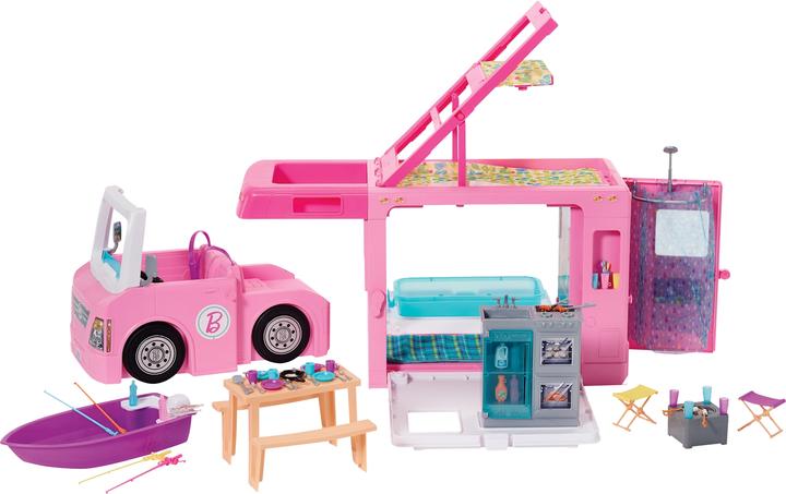 Produktbild Barbie 3-in-1 Super Abenteuer-Camper mit Zubehör