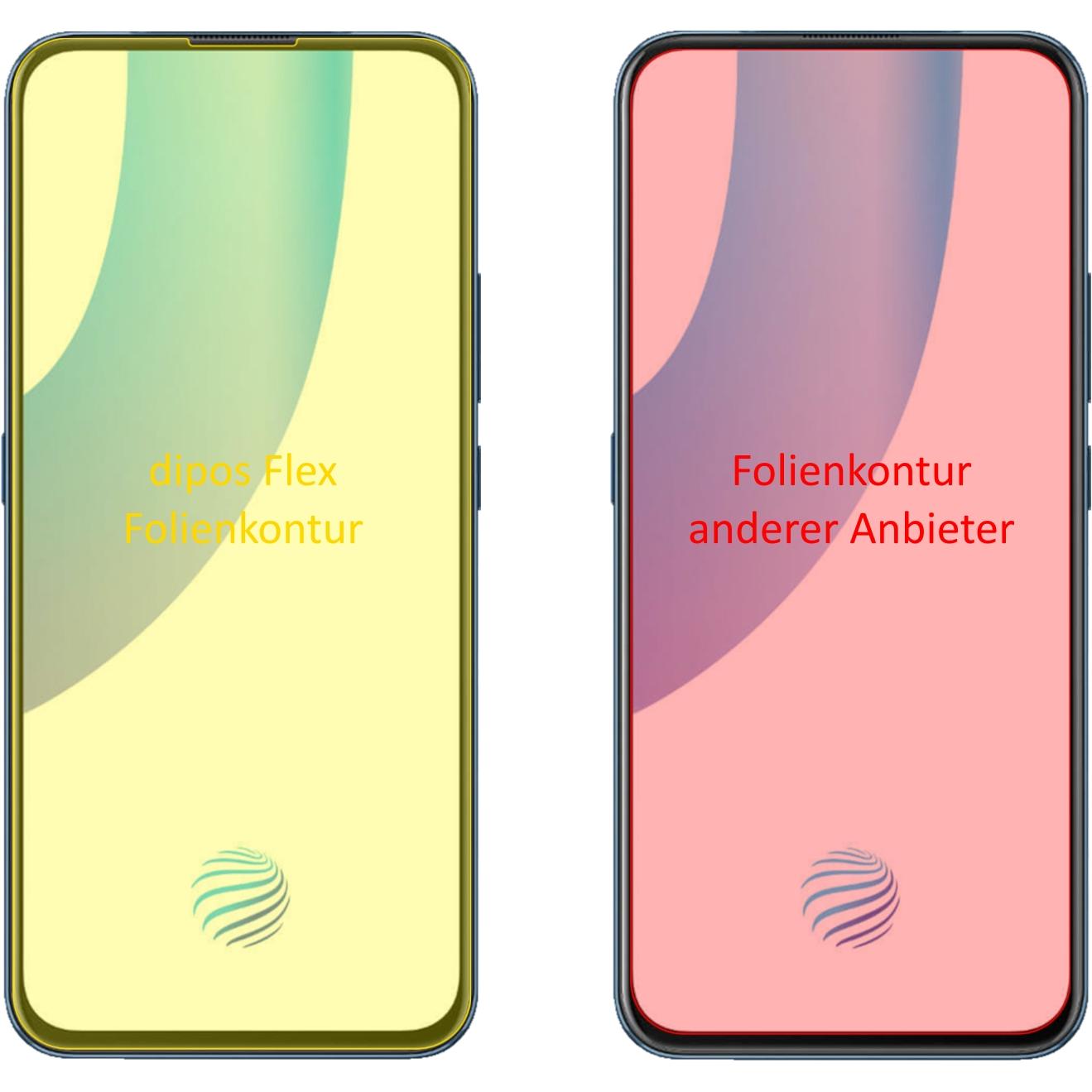 Thumbnail - Dipos Displayschutzfolie Full-Cover 3D (3 Stück, Vivo V17 Pro), Smartphone Schutzfolie, Transparent
