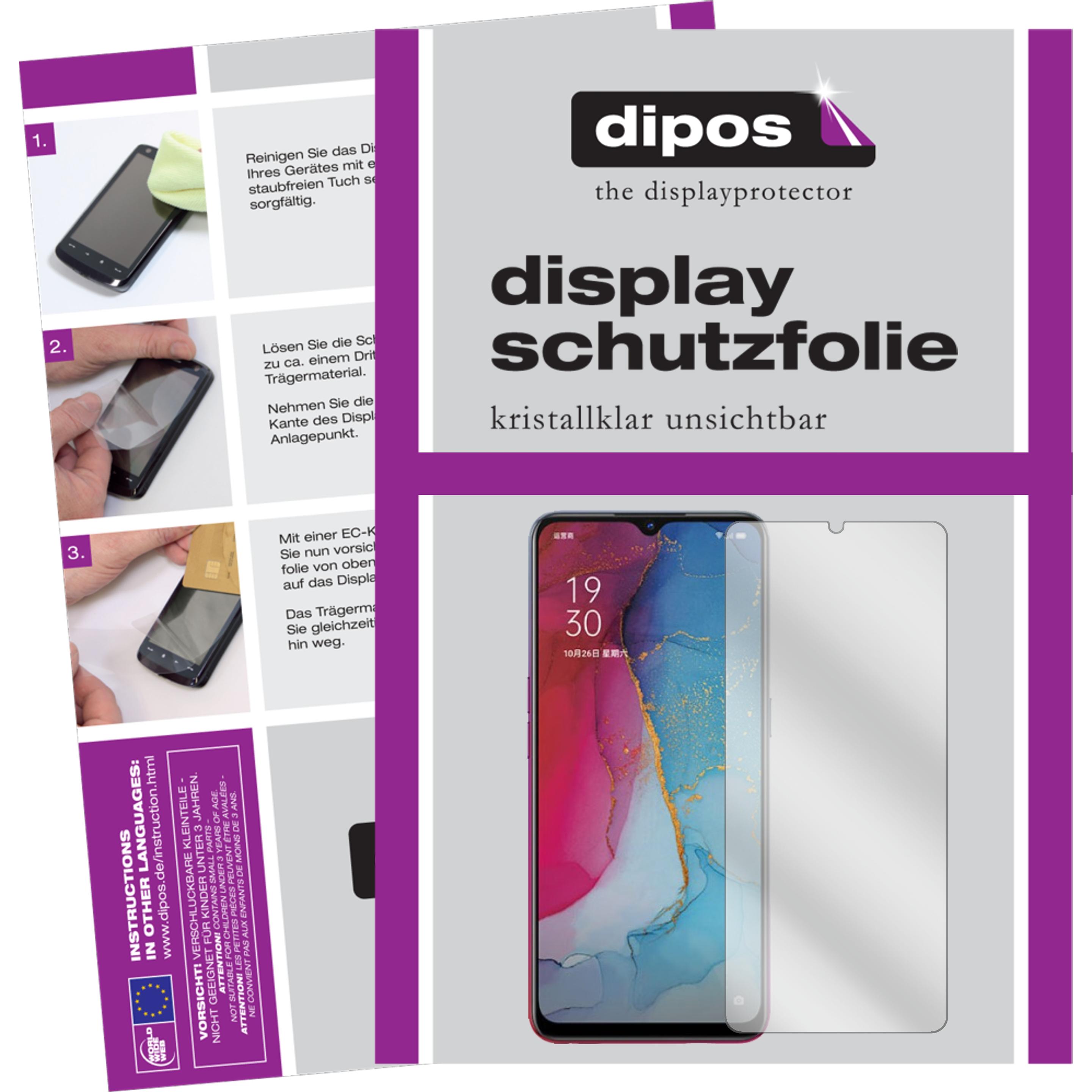 Dipos Displayschutzfolie Crystalclear (6 Stück, Oppo Reno 3), Smartphone Schutzfolie, Transparent