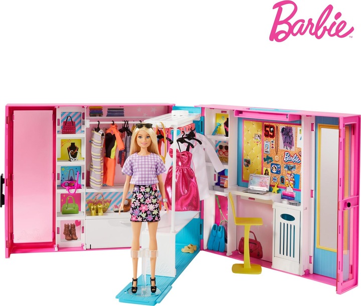 Image du produit Barbie Dressing de Luxe (poupée incluse) - Mobilier pour Poupée Mannequin - 3 ans et +