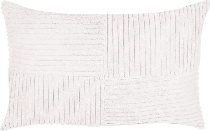 Produktbild Beliani Dekokissen Cord Cremeweiss 47 × 27 cm 2er Set MILLET (30 x 50 cm)
