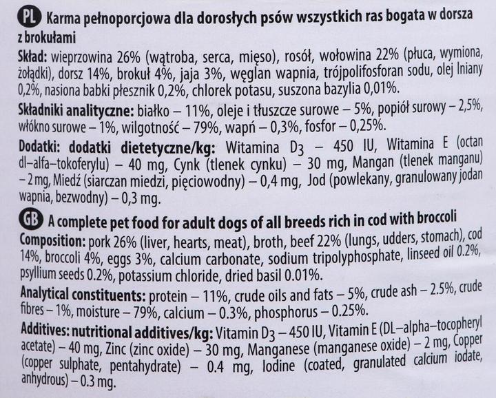 Nährwerte und Zutaten Dolina noteci 5902921300670 Hunde-Dosenfutter Erwachsener 400 g (Senior, 1 Stk., 400 g)