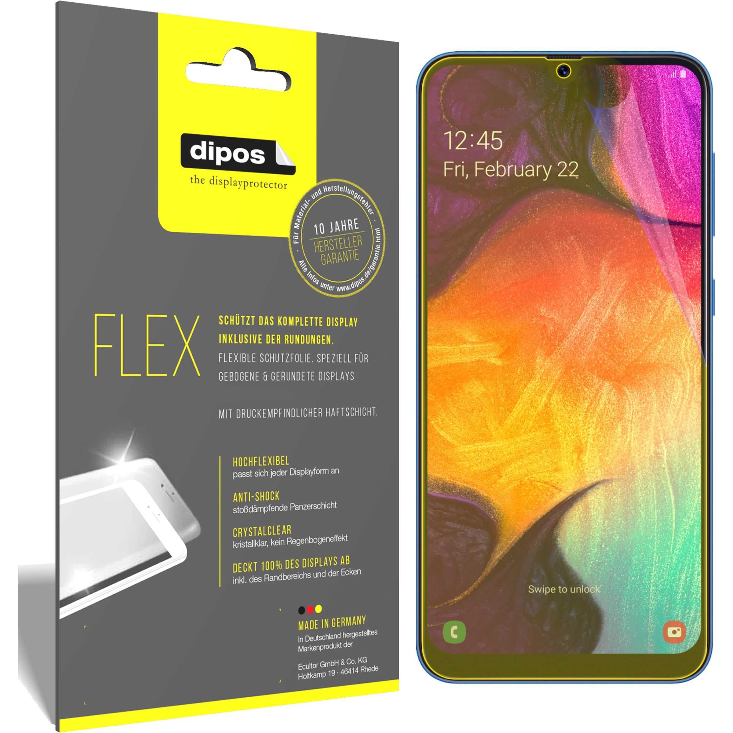 Dipos Displayschutzfolie Full-Cover 3D (3 Stück, Samsung Galaxy A50s), Smartphone Schutzfolie, Transparent