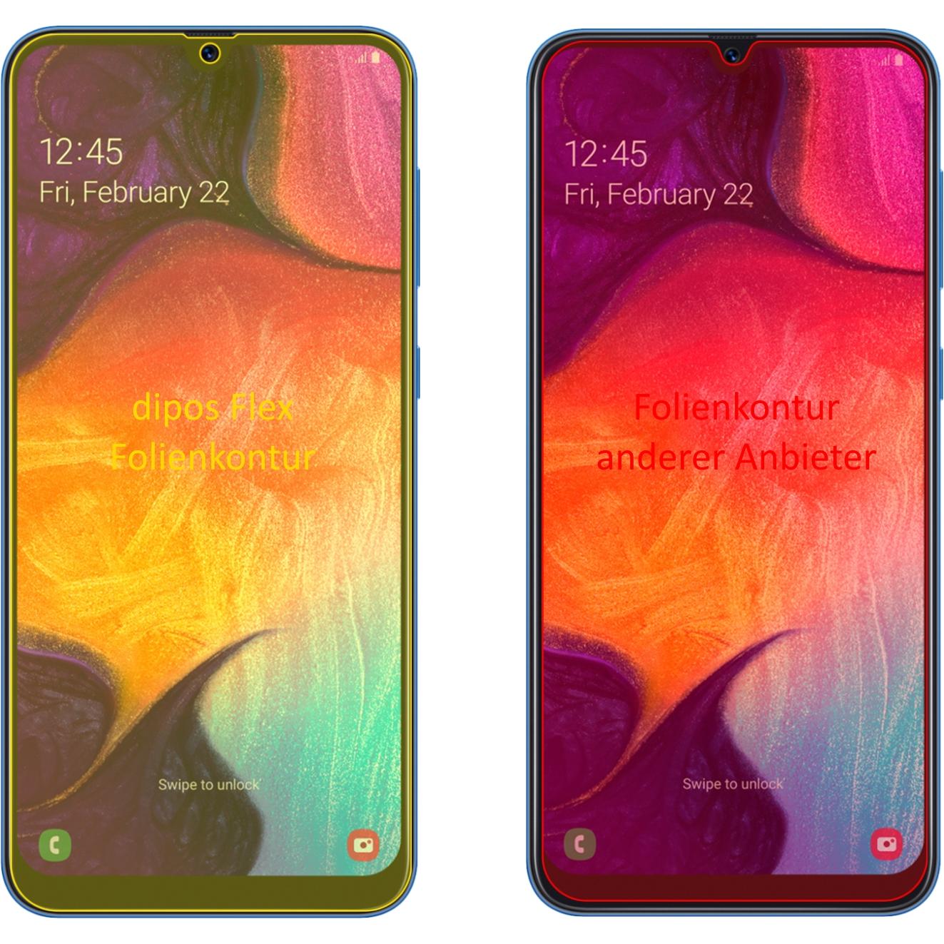 Thumbnail - Dipos Displayschutzfolie Full-Cover 3D (3 Stück, Samsung Galaxy A50s), Smartphone Schutzfolie, Transparent