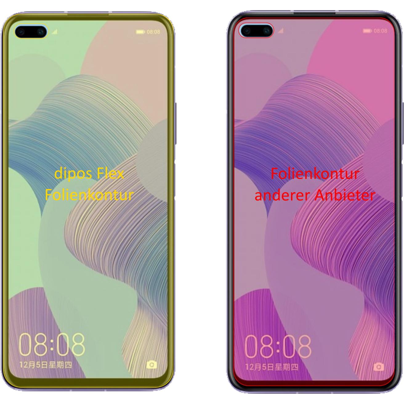 Thumbnail - Dipos Displayschutzfolie Full-Cover 3D (2 Stück, Honor V30 5G), Smartphone Schutzfolie, Transparent
