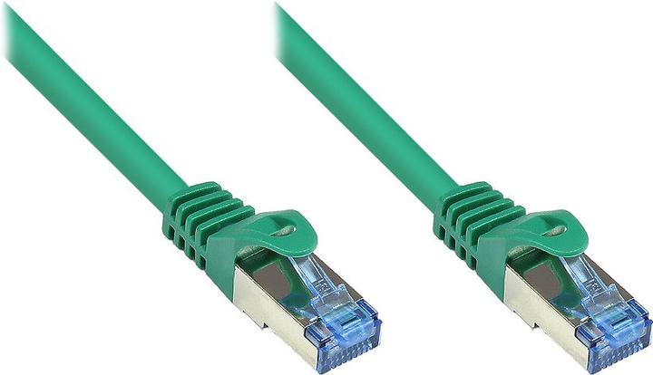 Produktbild Good Connections RNS® Patchkabel mit Rastnasenschutz, Cat. 6A, S/FTP, PiMF, halogenfrei, 500MHz, grün, 25m (S/FTP, CAT6a, 25 m)