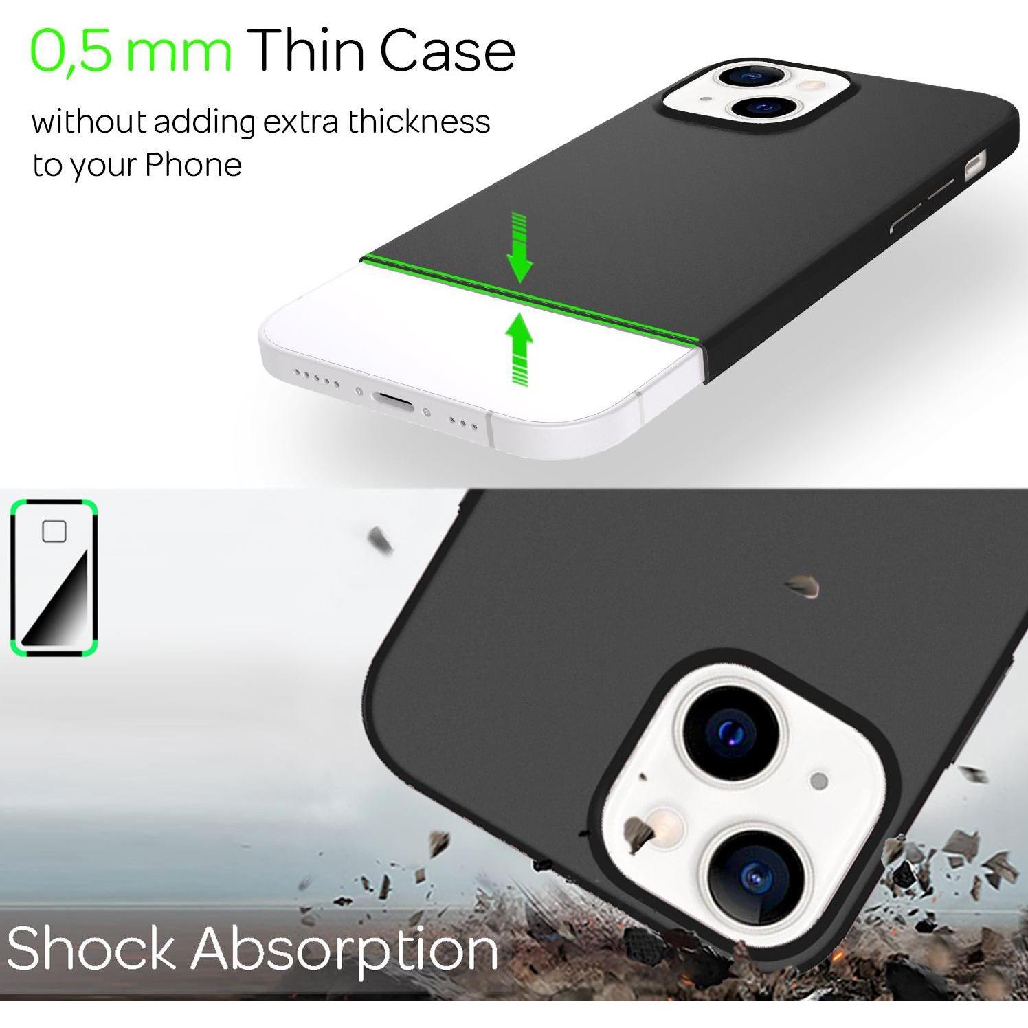 Thumbnail - Nalia Extra Dünne Handyhülle (Apple iPhone 13), Smartphone Hülle, Schwarz