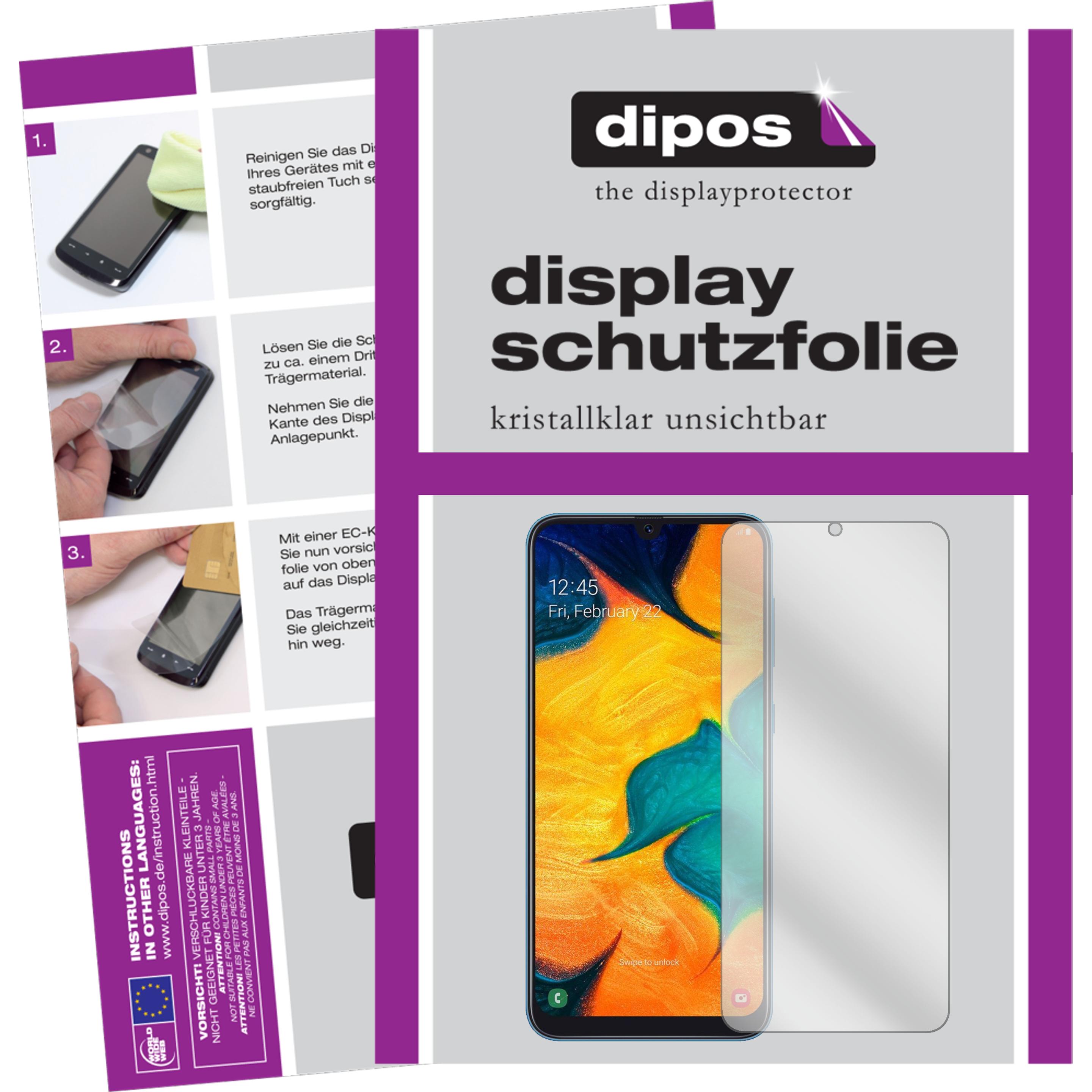 Dipos Displayschutzfolie Crystalclear (4 Stück, Samsung Galaxy A30s), Smartphone Schutzfolie, Transparent