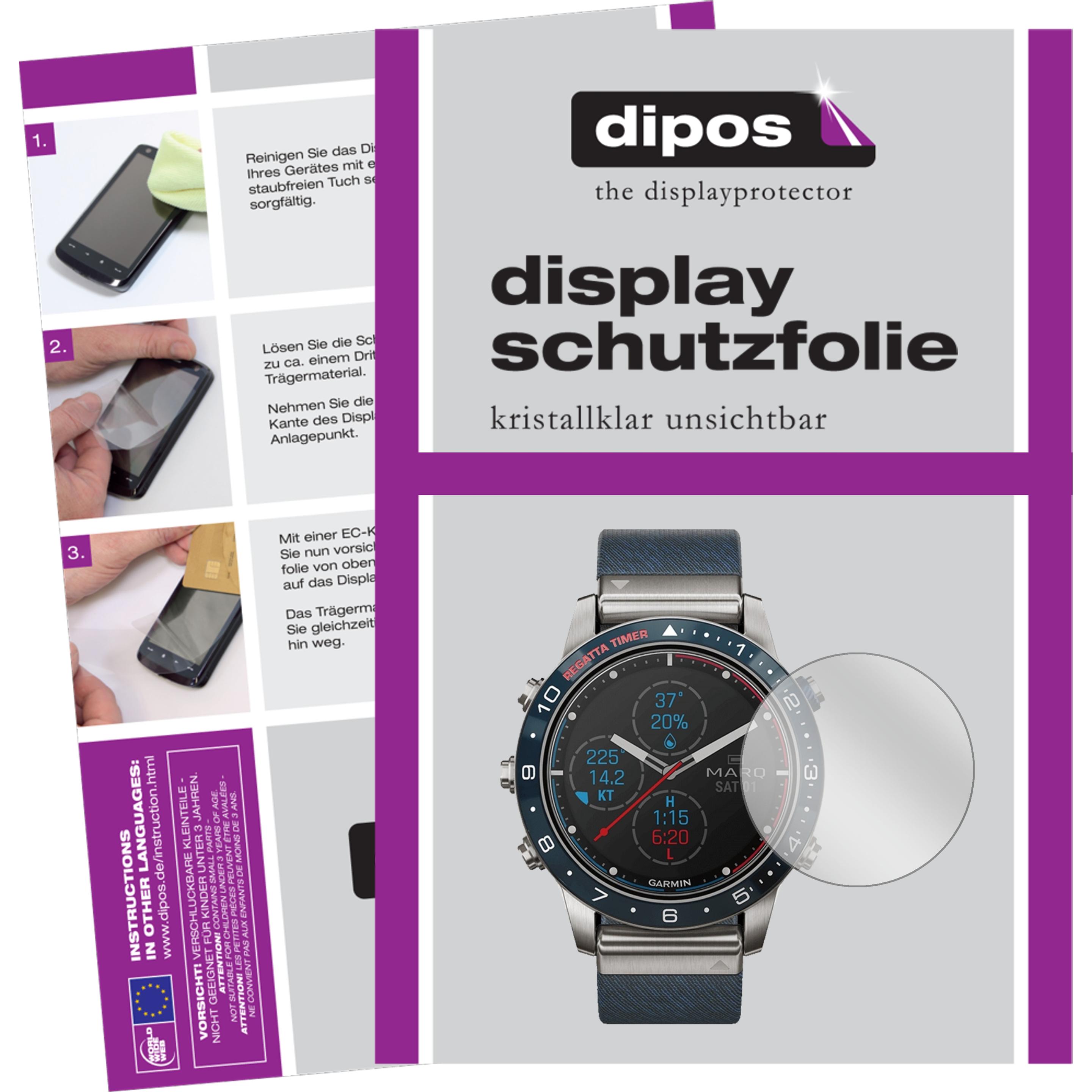 Dipos Displayschutzfolie Crystalclear, Smartwatch Schutzfolie, Transparent