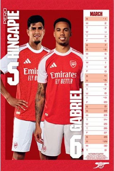 Image du produit Arsenal FC - Calendrier mural (A3)