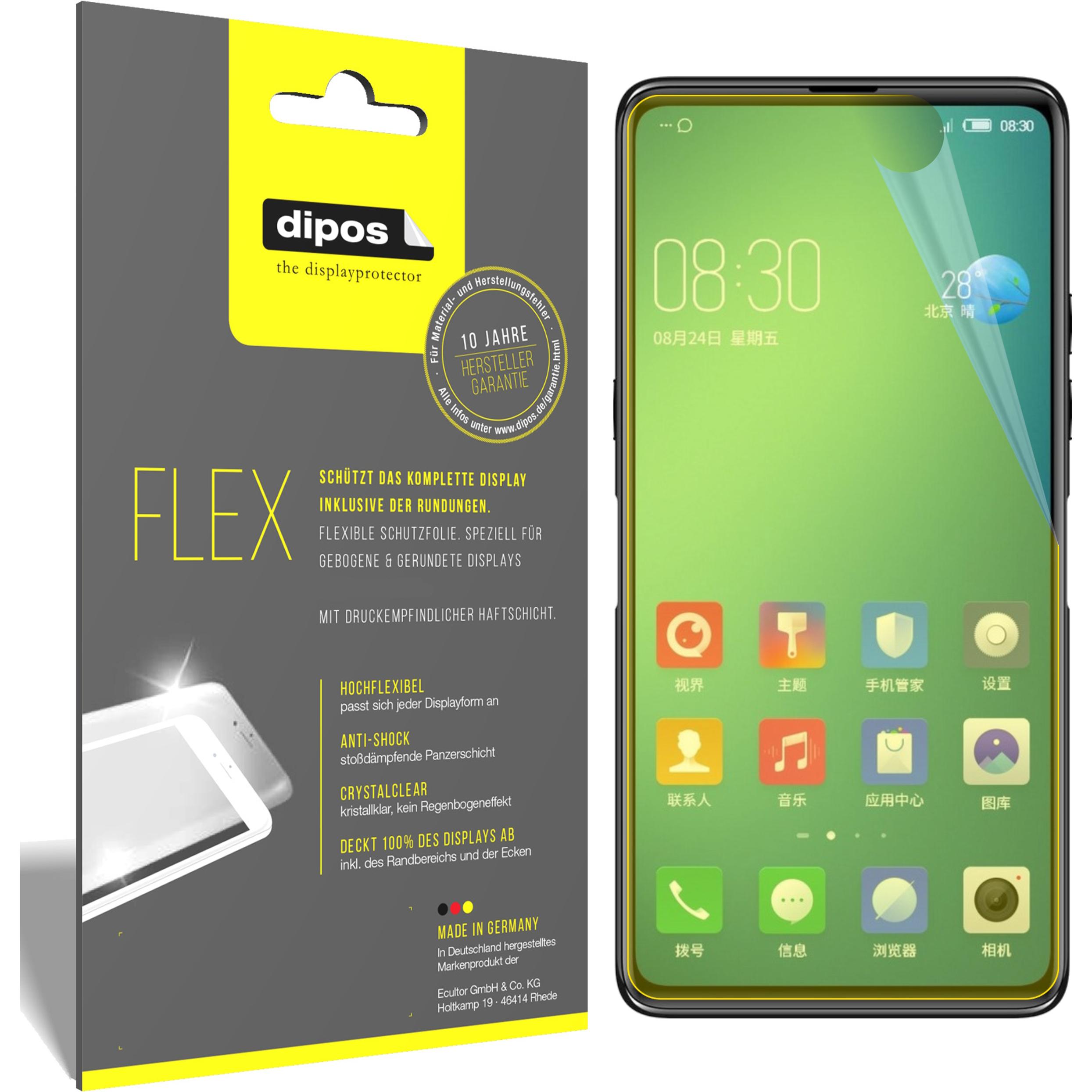 Dipos Displayschutzfolie Full-Cover 3D (3 Stück, ZTE Nubia Z18S), Smartphone Schutzfolie, Transparent