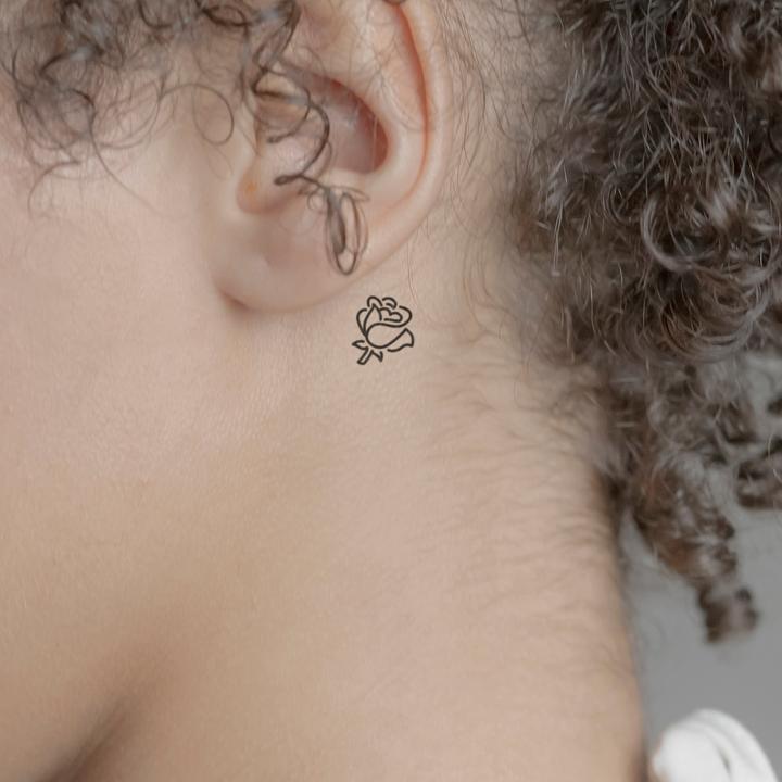 Produktbild minink Temporäres Tattoo – Kleine Rose