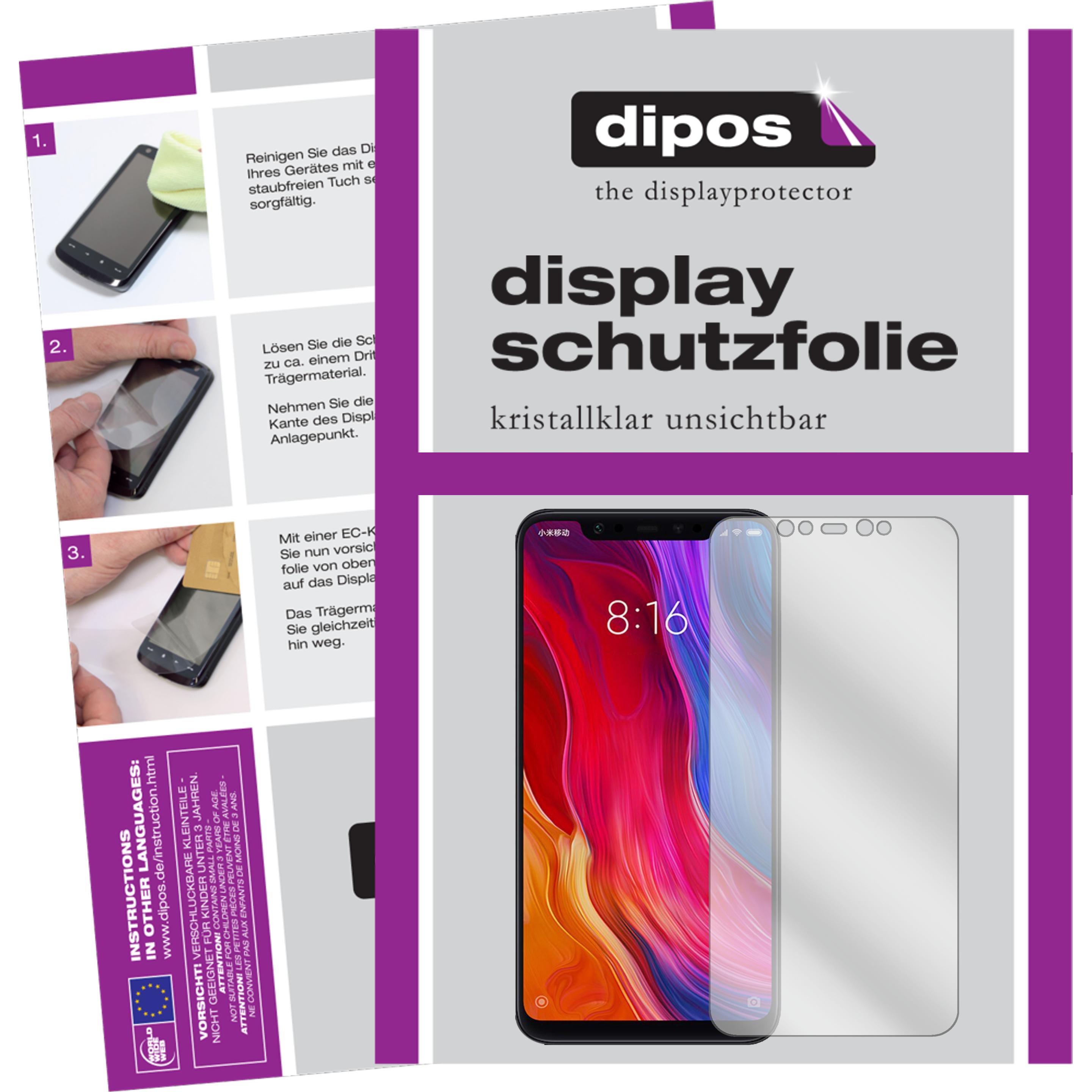 Dipos Displayschutzfolie Crystalclear (2 Stück, Xiaomi Mi 8 SE), Smartphone Schutzfolie, Transparent