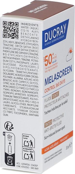 Actual product image Ducray Melascreen Tinted Protective Fluid SPF50+ (SPF 50+, 30 ml)