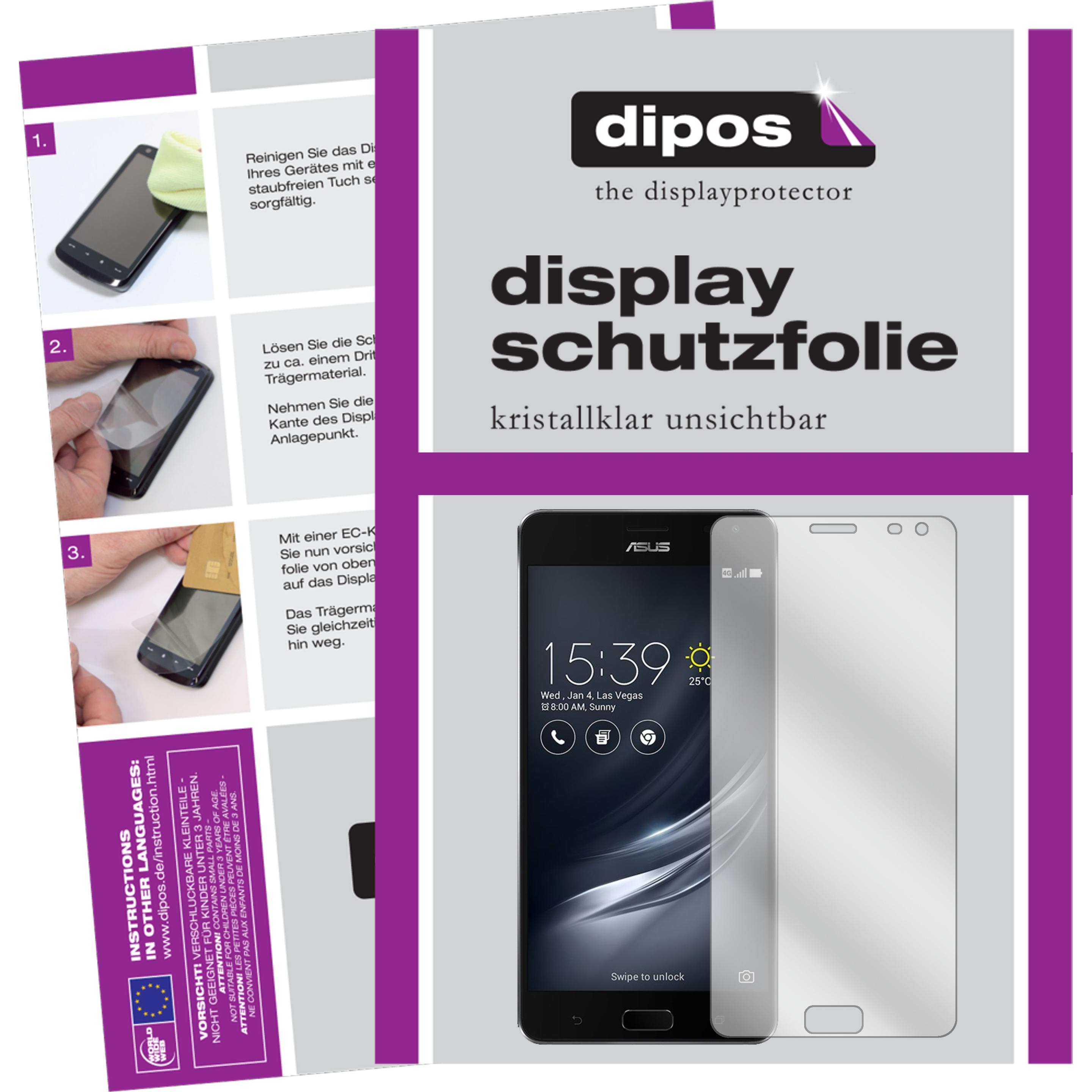 Dipos Displayschutzfolie Crystalclear (6 Stück, ASUS ZenFone Ares), Smartphone Schutzfolie, Transparent