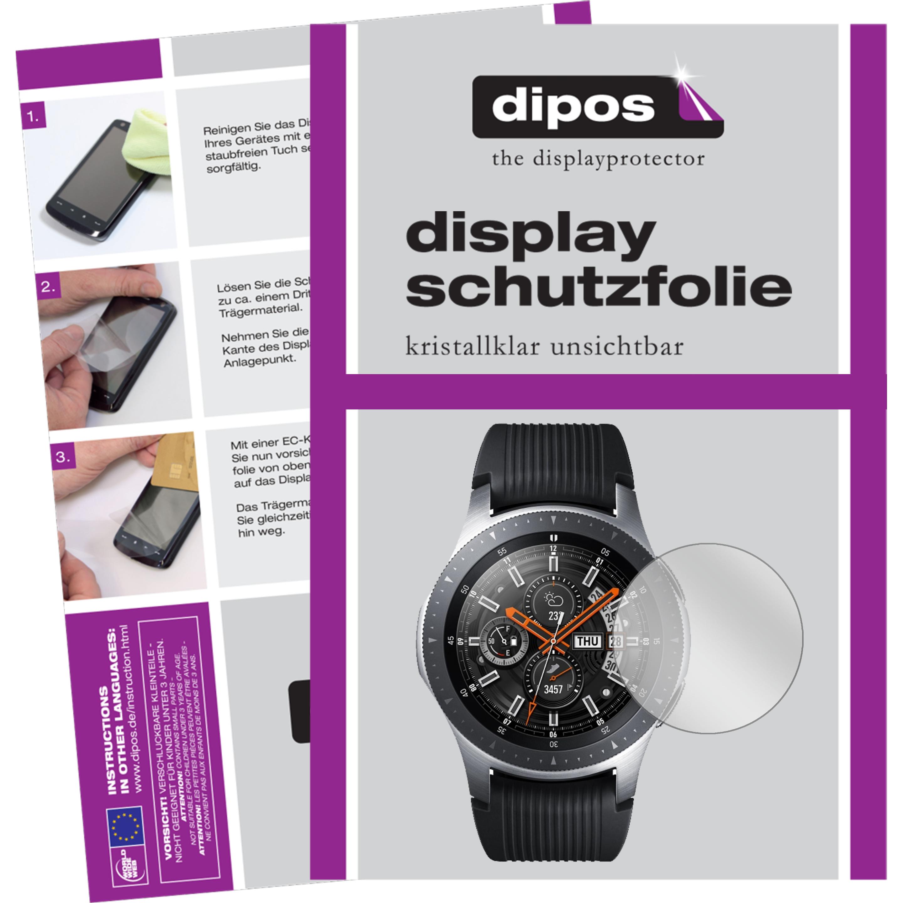 Dipos Displayschutzfolie Crystalclear, Smartwatch Schutzfolie, Transparent