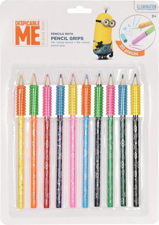 Immagine prodotto Matite colorate in legno Minions con impugnatura, 10 pezzi. (10x)