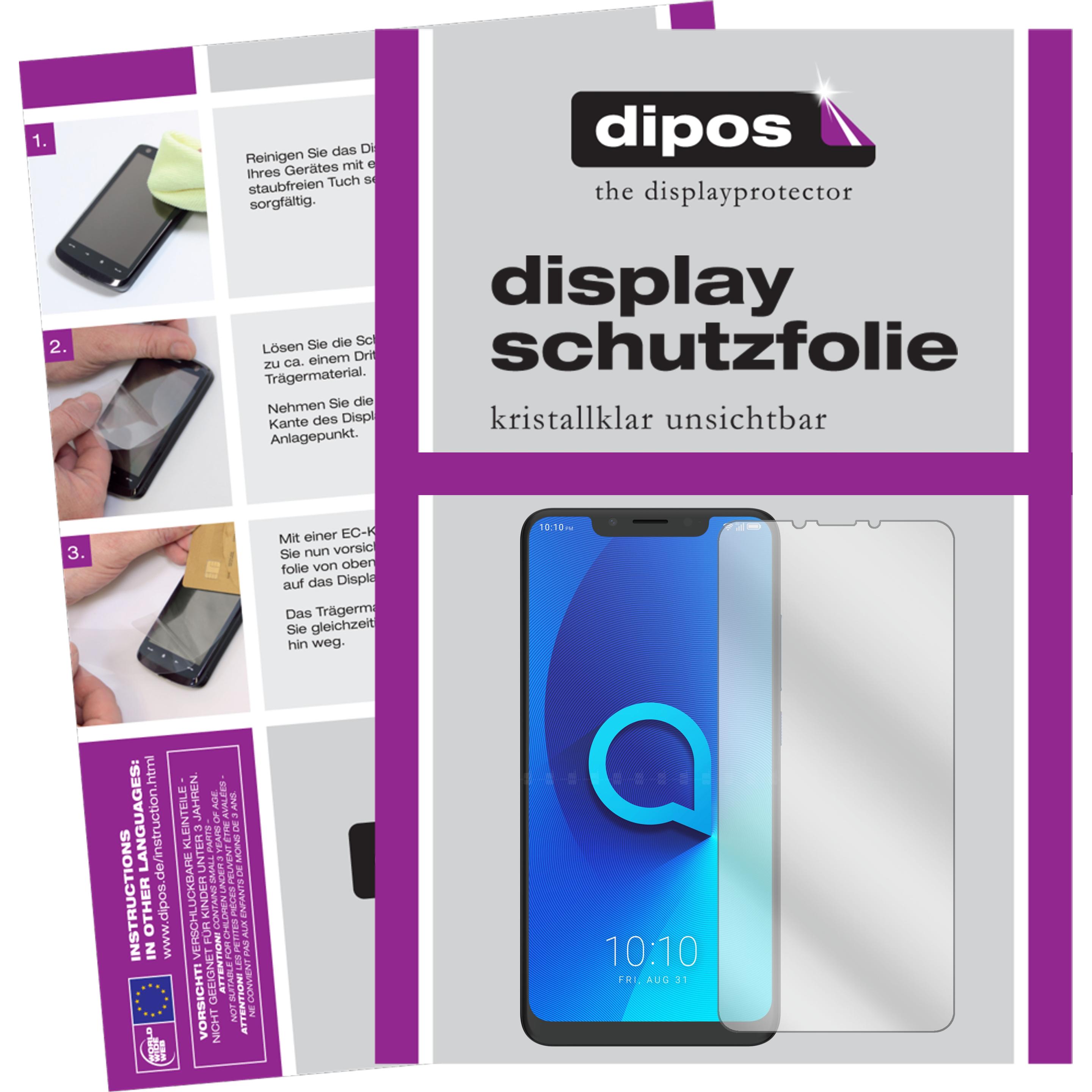 Dipos Displayschutzfolie Crystalclear (6 Stück, Alcatel 5V), Smartphone Schutzfolie, Transparent
