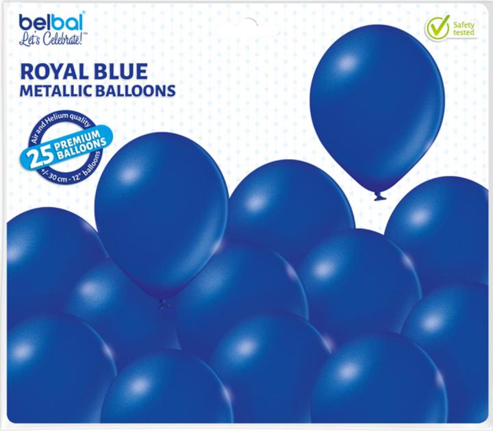 Immagine prodotto Belbal 25 Palloncini decorativi rotondi Ø 33 cm METALLIC ROYAL BLUE (25 x)