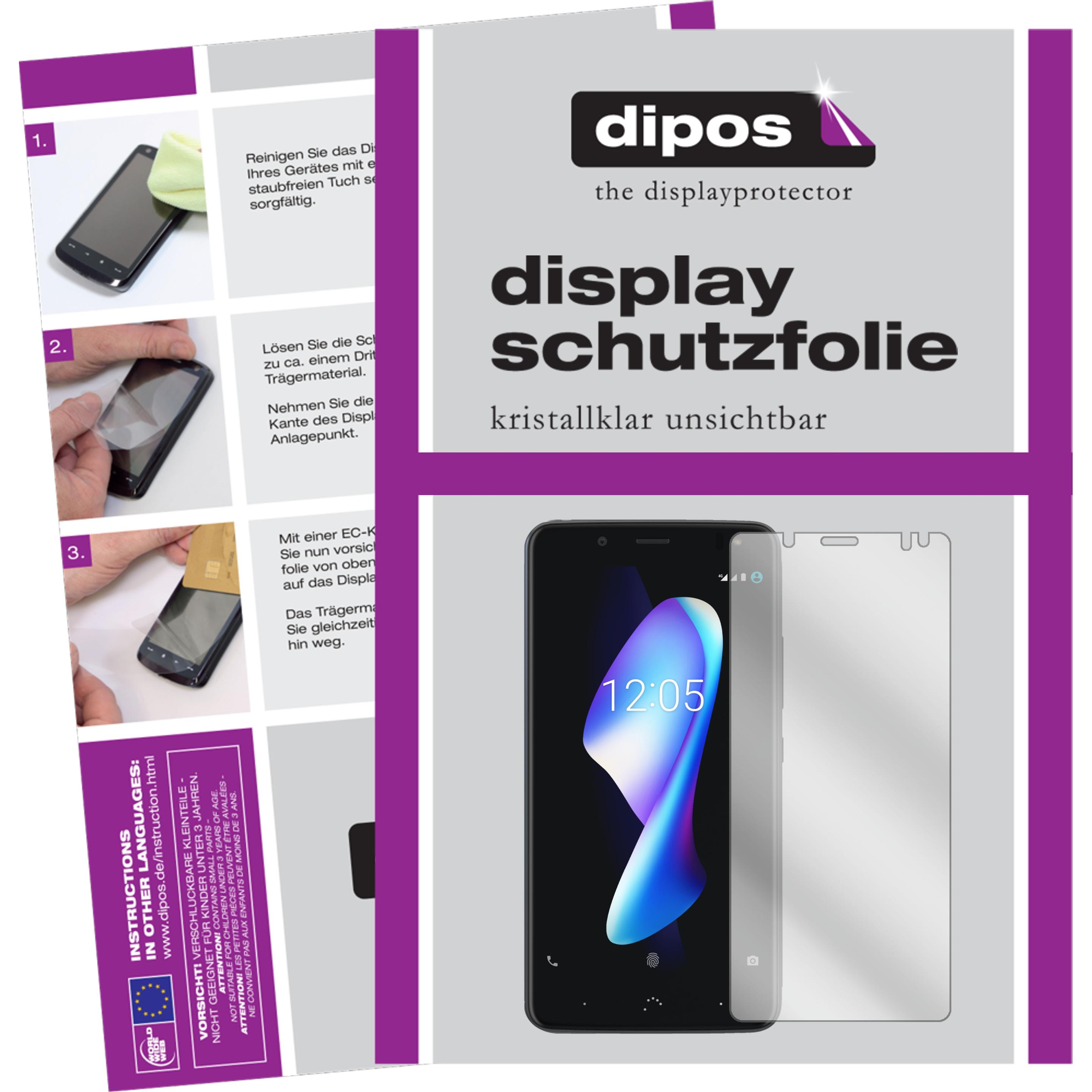 Dipos Displayschutzfolie Crystalclear (6 Stück, BQ Aquaris V), Smartphone Schutzfolie, Transparent