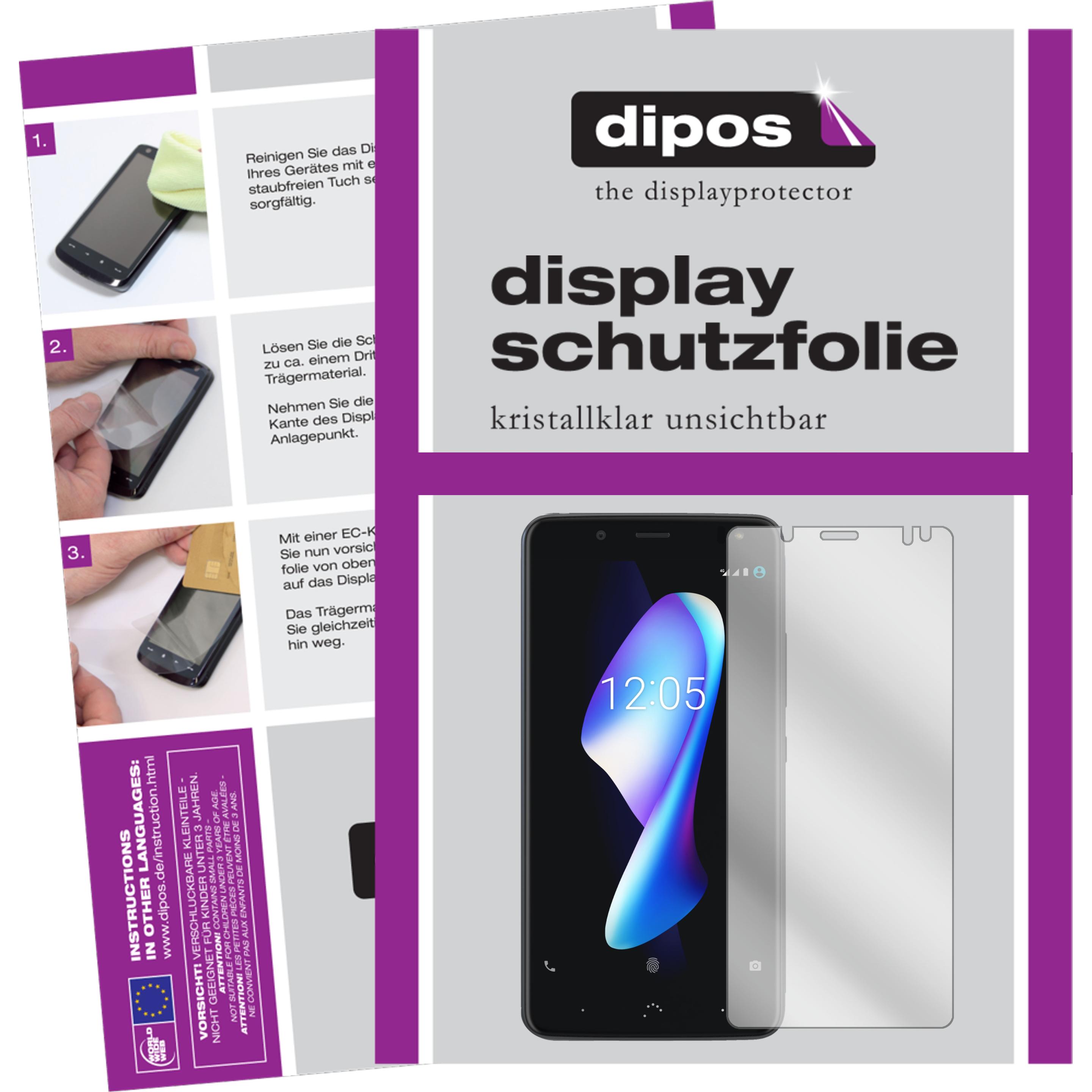Dipos Displayschutzfolie Crystalclear (6 Stück, BQ Aquaris V Plus), Smartphone Schutzfolie, Transparent