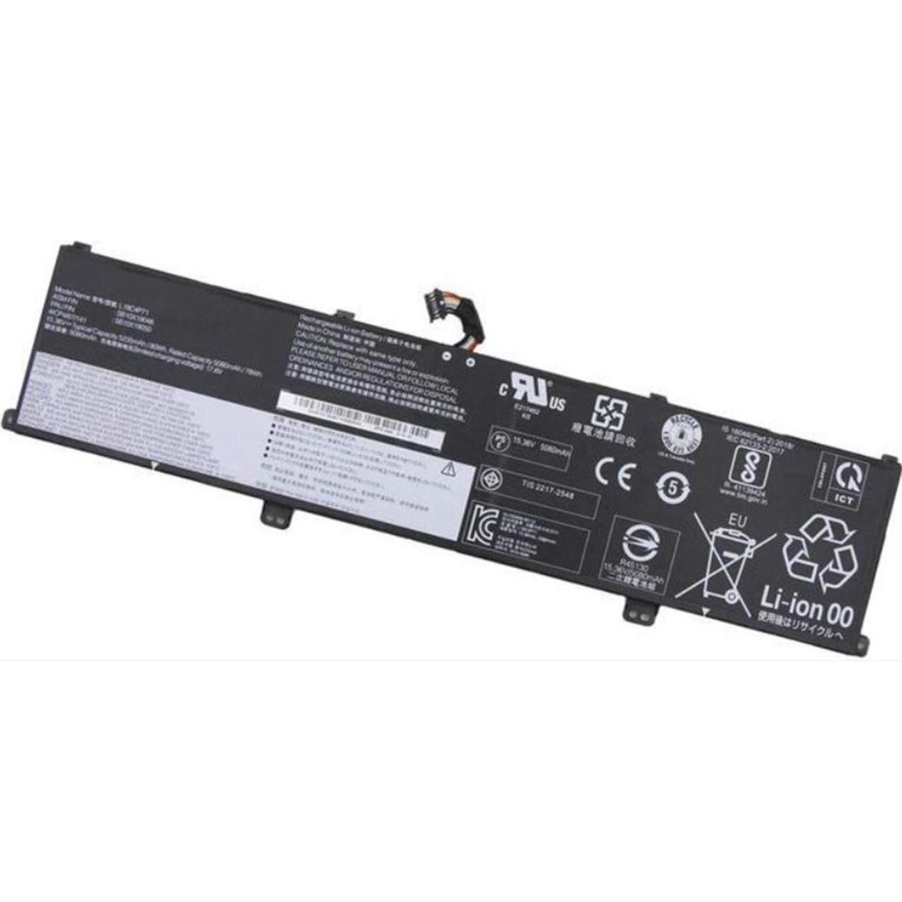Lenovo Internal, 4c, 80Wh, LiIon, SMP (4 Zellen, 5235 mAh), Notebook Akku, Schwarz