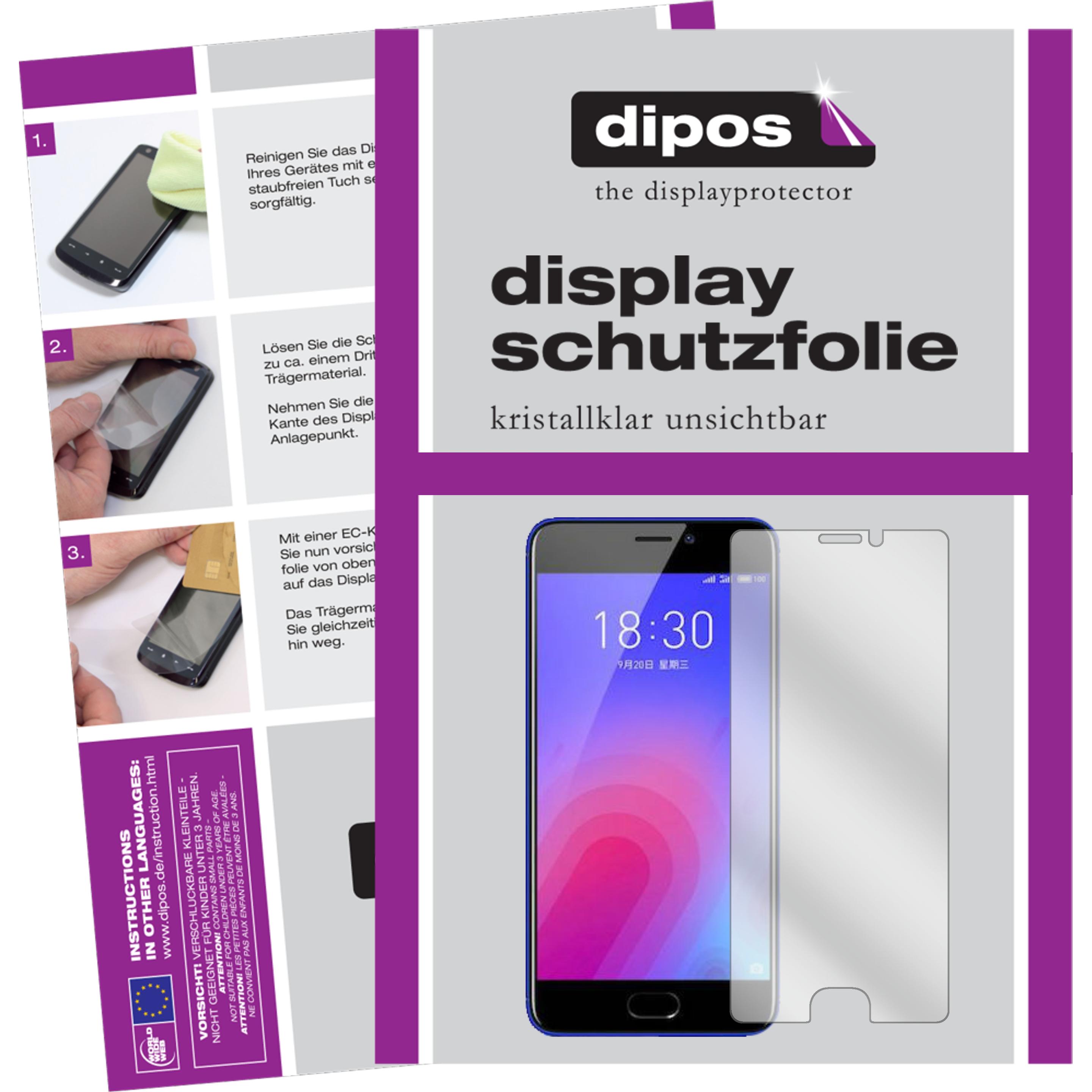 Dipos Displayschutzfolie Crystalclear (6 Stück, Meizu M6), Smartphone Schutzfolie, Transparent