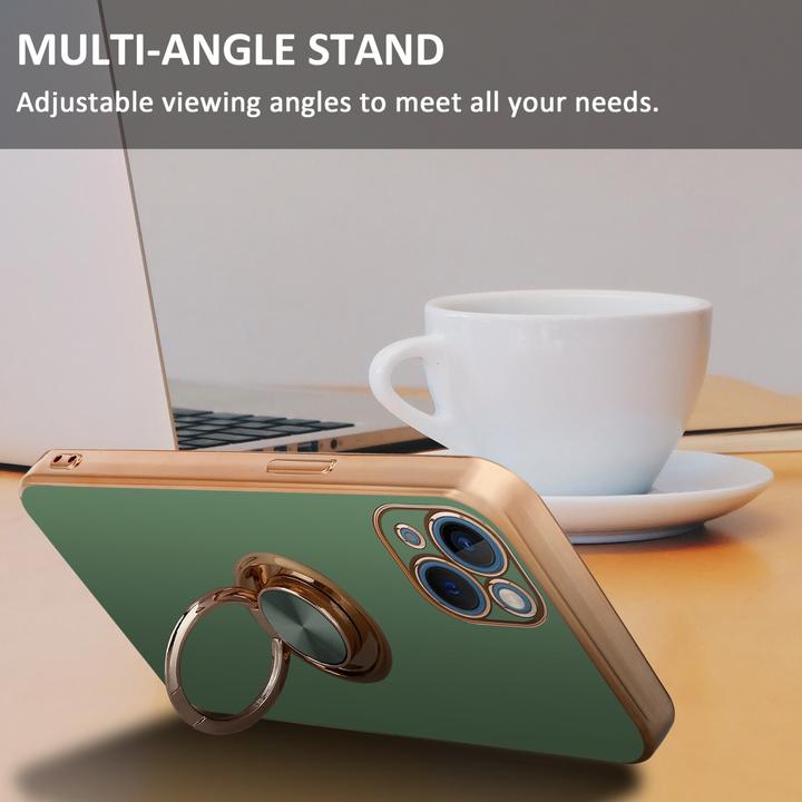 Actual product image Cadorabo Case for Apple iPhone 13 MINI in TPU with camera protection and ring LM089 Style (Apple iPhone 13 mini)