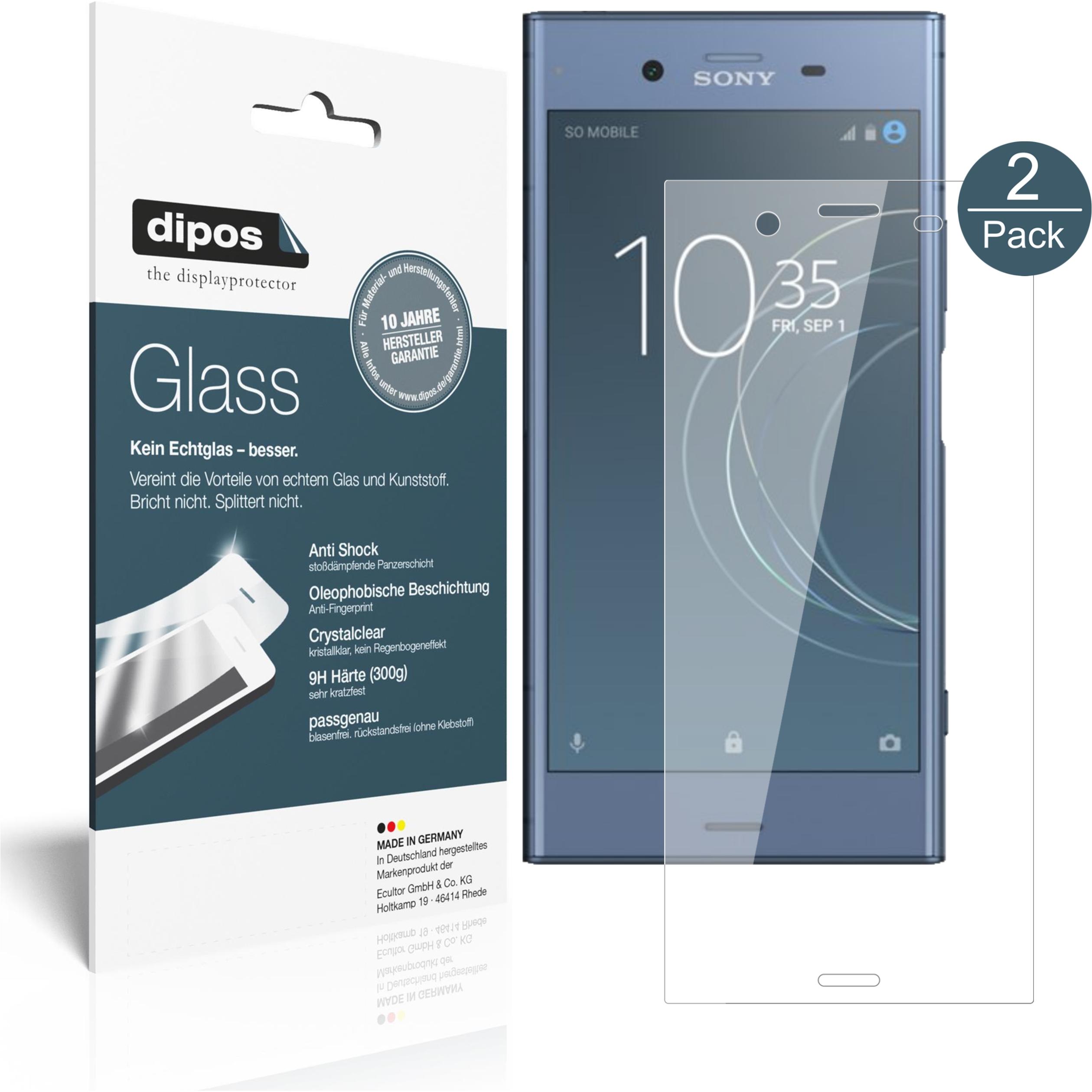 Dipos Displayschutz Anti-Shock (1 Stück, Sony Xperia XZ1), Smartphone Schutzfolie, Transparent