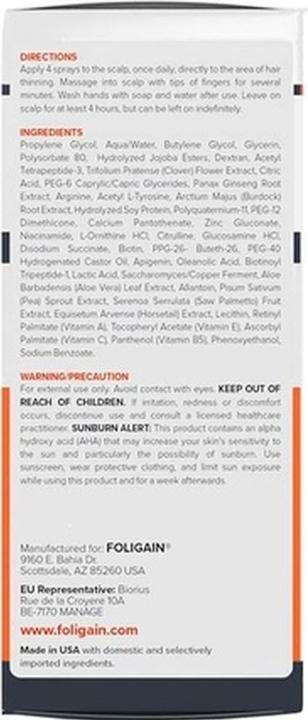 Actual product image Foligain Anti-Hair Serum Triple Action (59 ml)