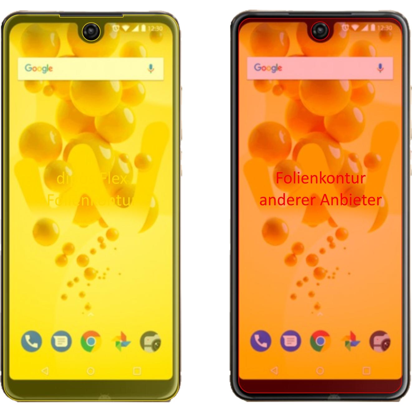 Thumbnail - Dipos Displayschutzfolie Full-Cover 3D (3 Stück, Wiko View 2 Pro), Smartphone Schutzfolie, Transparent