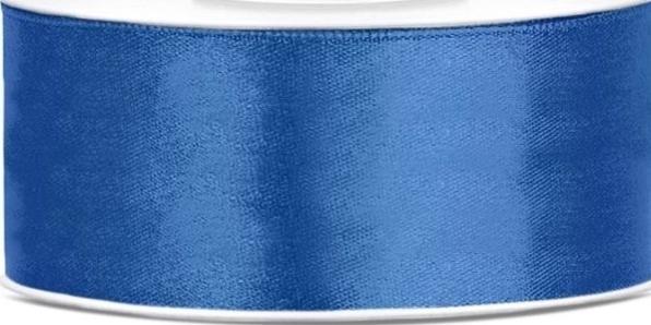 Actual product image Partydeco Satin ribbon, royal blue, 25mm/25m (1 pc. / 25 lm) (1x)