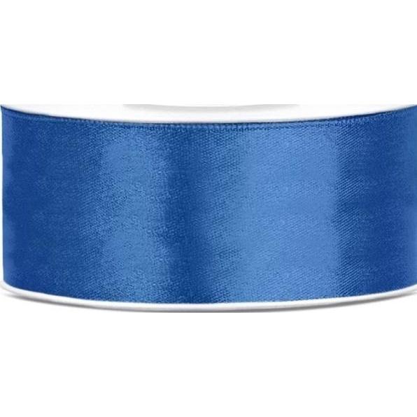 Thumbnail - Partydeco, Geschenkverpackung, Satin Ribbon, royal blue, 25mm/25m (1 pc. / 25 lm) (Geschenkband, 1 x)