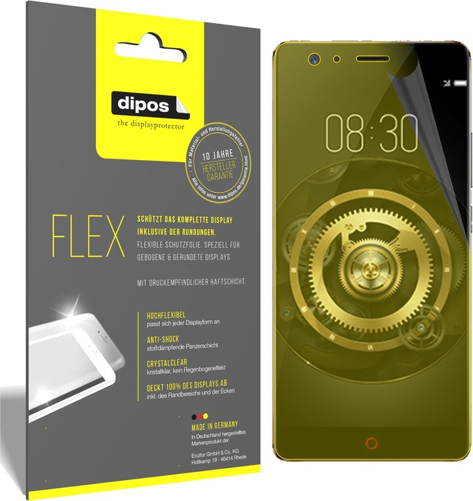 Immagine prodotto Dipos Pellicola Protettiva Full-Cover 3D (3 Pezzo/i, ZTE Nubia Z17 Lite)