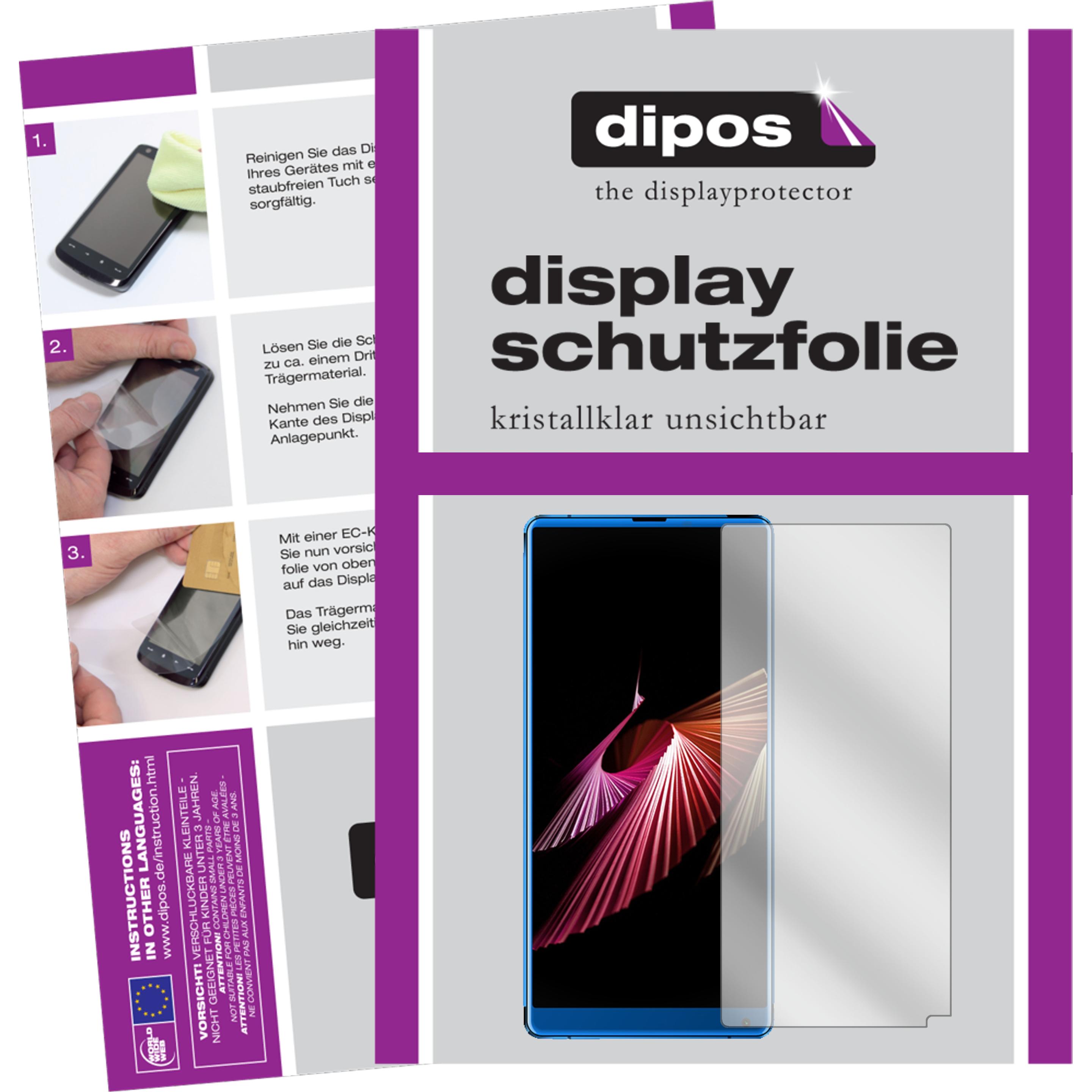 Dipos Displayschutzfolie Crystalclear (2 Stück, M-Horse Pure 2), Smartphone Schutzfolie, Transparent