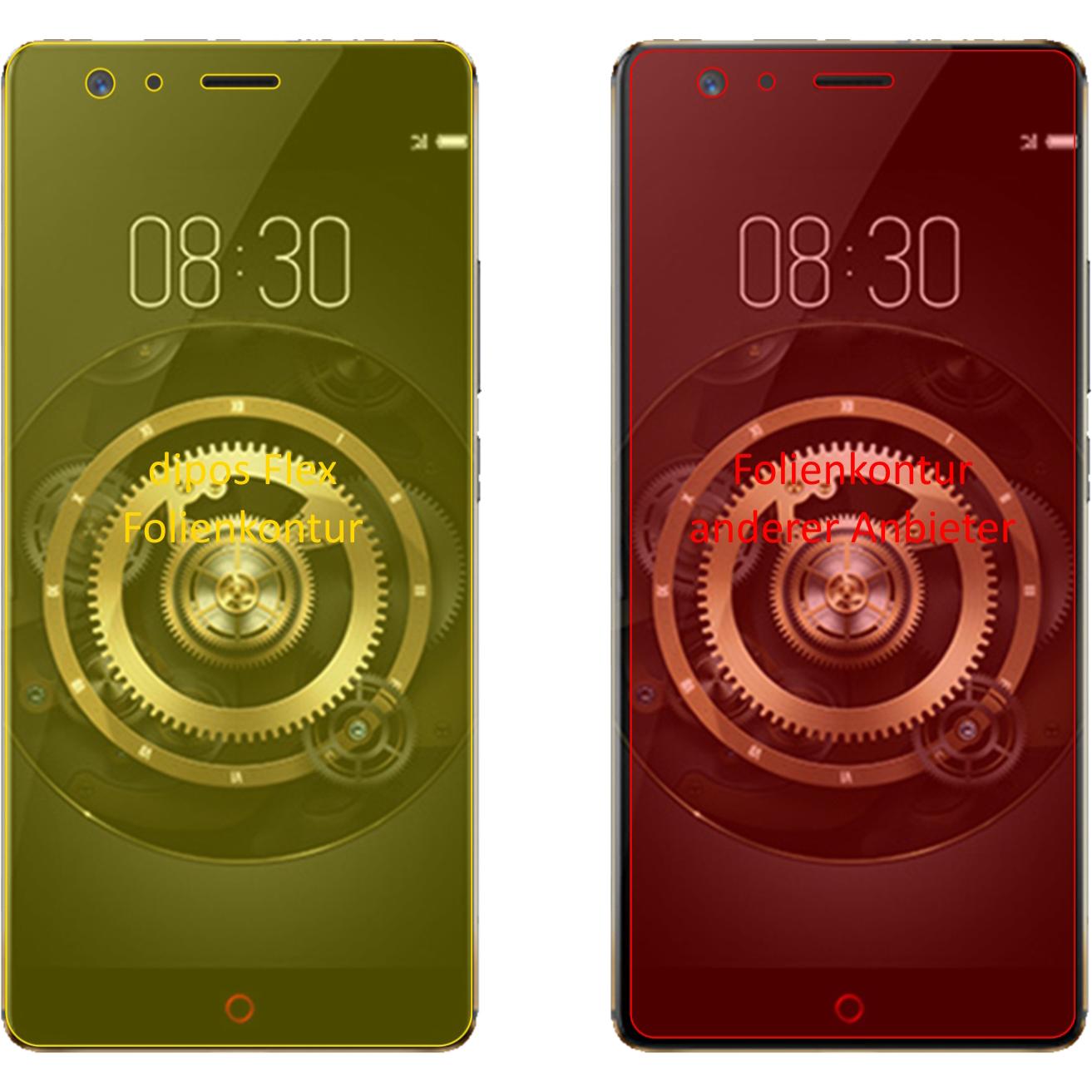 Thumbnail - Dipos Displayschutzfolie Full-Cover 3D (2 Stück, ZTE Nubia Z17 Lite), Smartphone Schutzfolie, Transparent