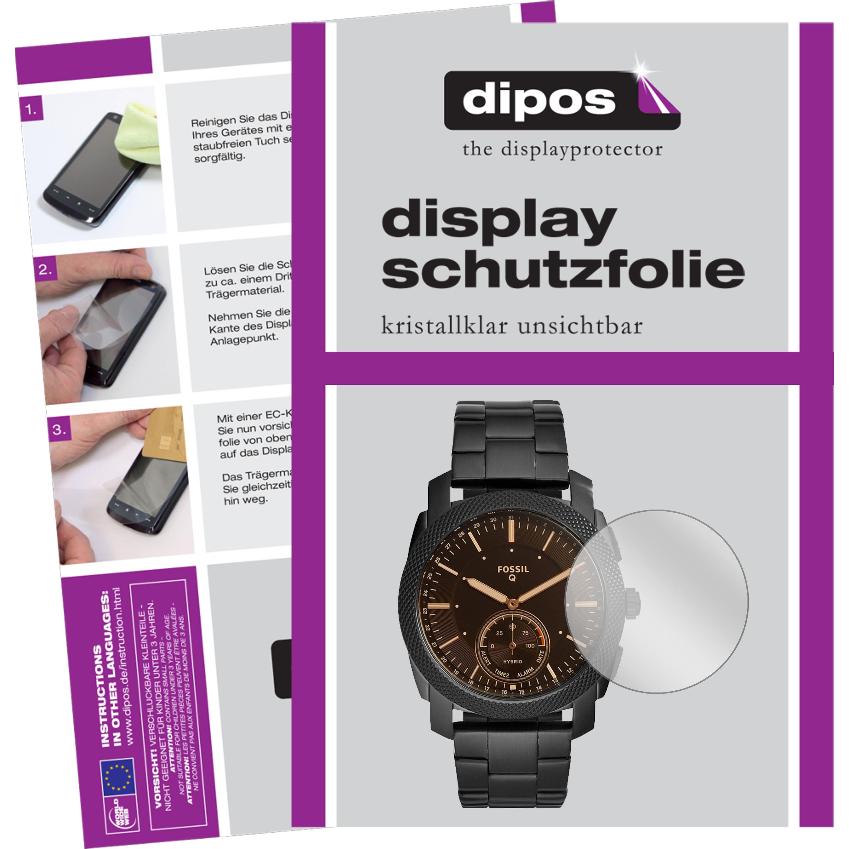 Dipos Displayschutzfolie Crystalclear, Smartwatch Schutzfolie, Transparent