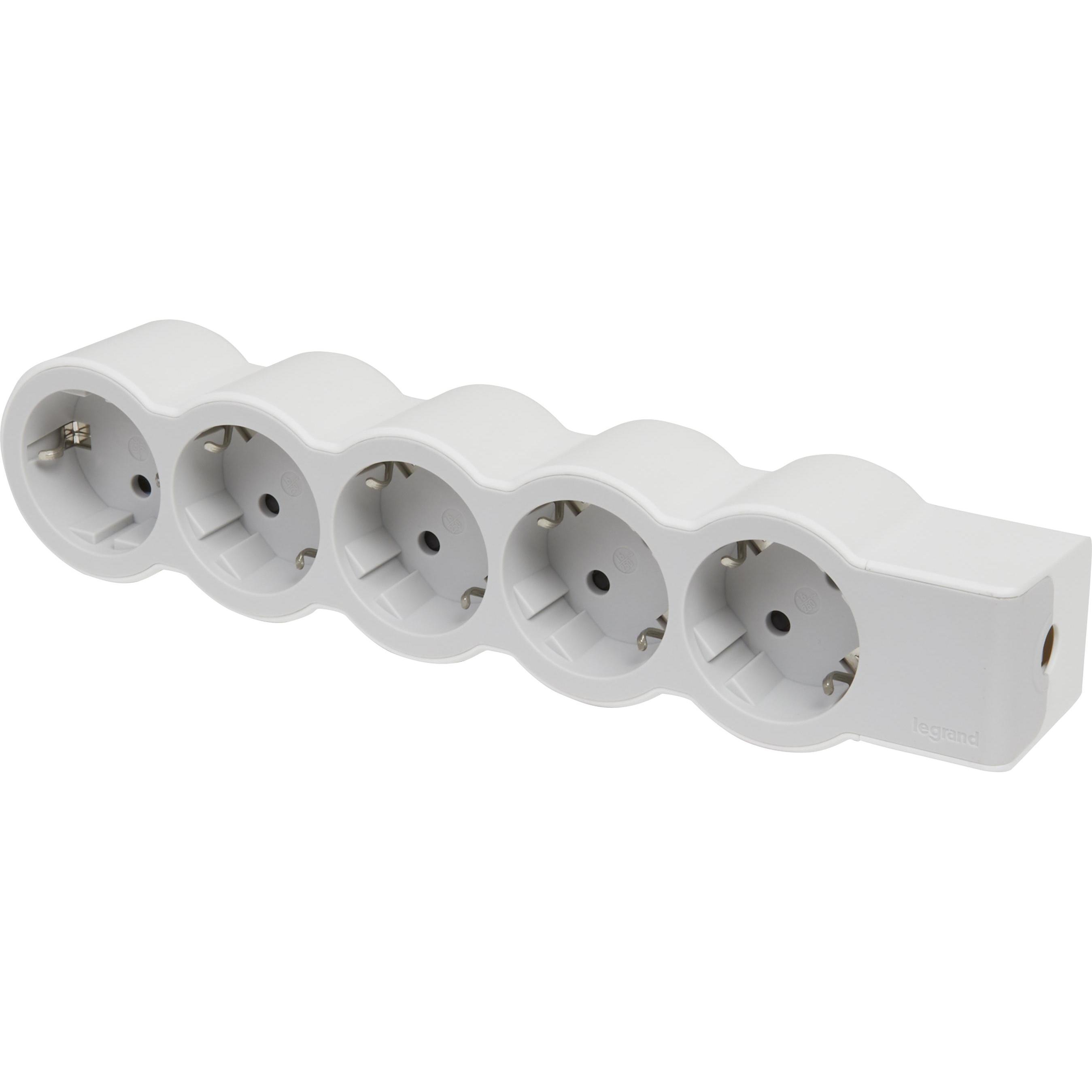 Legrand, Steckdosenleiste, Flache Steckdosenleiste, 5-fach Steckdose (5 x, CEE, CEE 7/3)