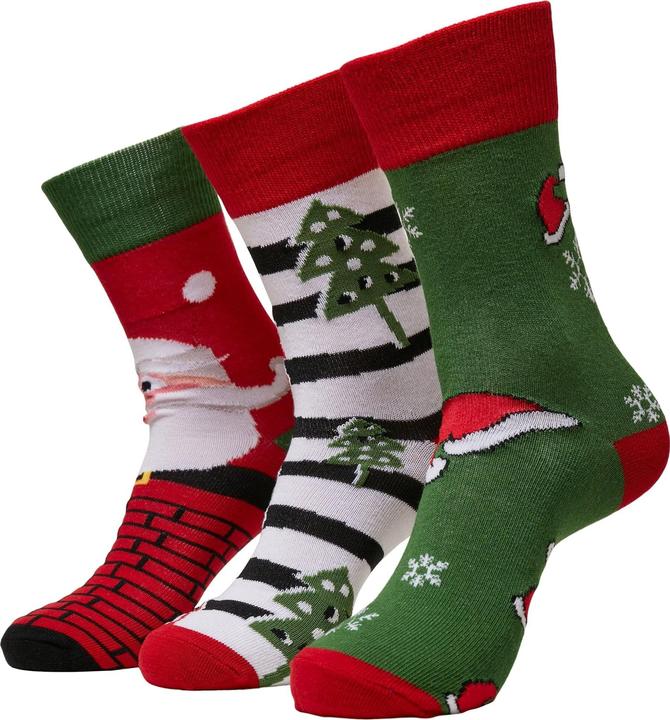Urban Classics Chaussettes de Noël à rayures 3-Pack - 12947 (Lot de 3, 39 - 42)