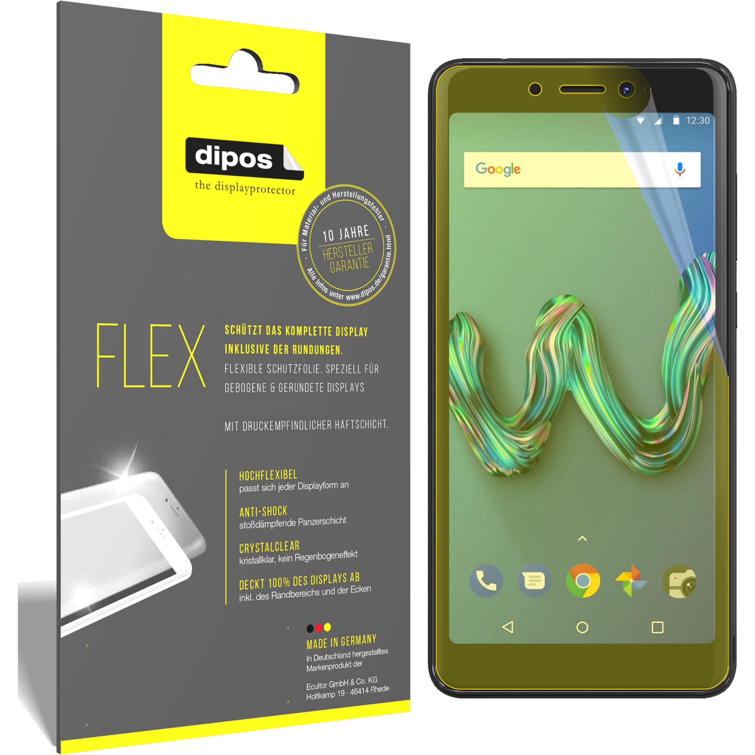 Dipos Displayschutzfolie Full-Cover 3D (2 Stück, Wiko Tommy 3), Smartphone Schutzfolie, Transparent