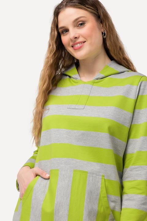 Produktbild Ulla Popken Hoodie, Streifen, Kängurutasche, Kapuze, Langarm (50, 52)