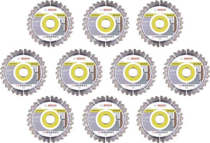 Productafbeelding Bosch Professional Bosch Diamantdoorslijpschijven-set 10x Beste voor Universeel 125 x 22,23 mm ( 10x 2608603630 )