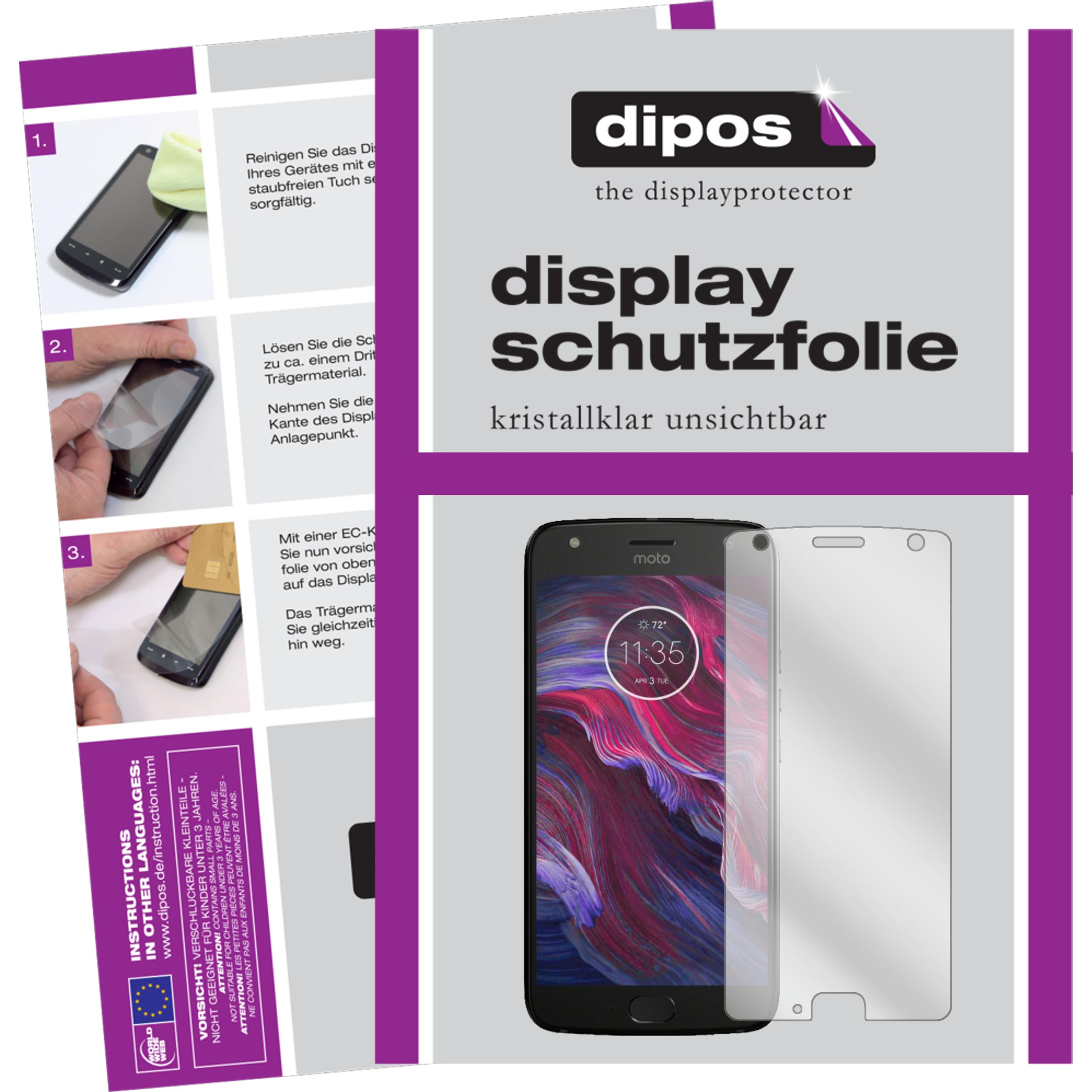 Dipos Displayschutzfolie Crystalclear (6 Stück, Motorola Moto X4), Smartphone Schutzfolie, Transparent