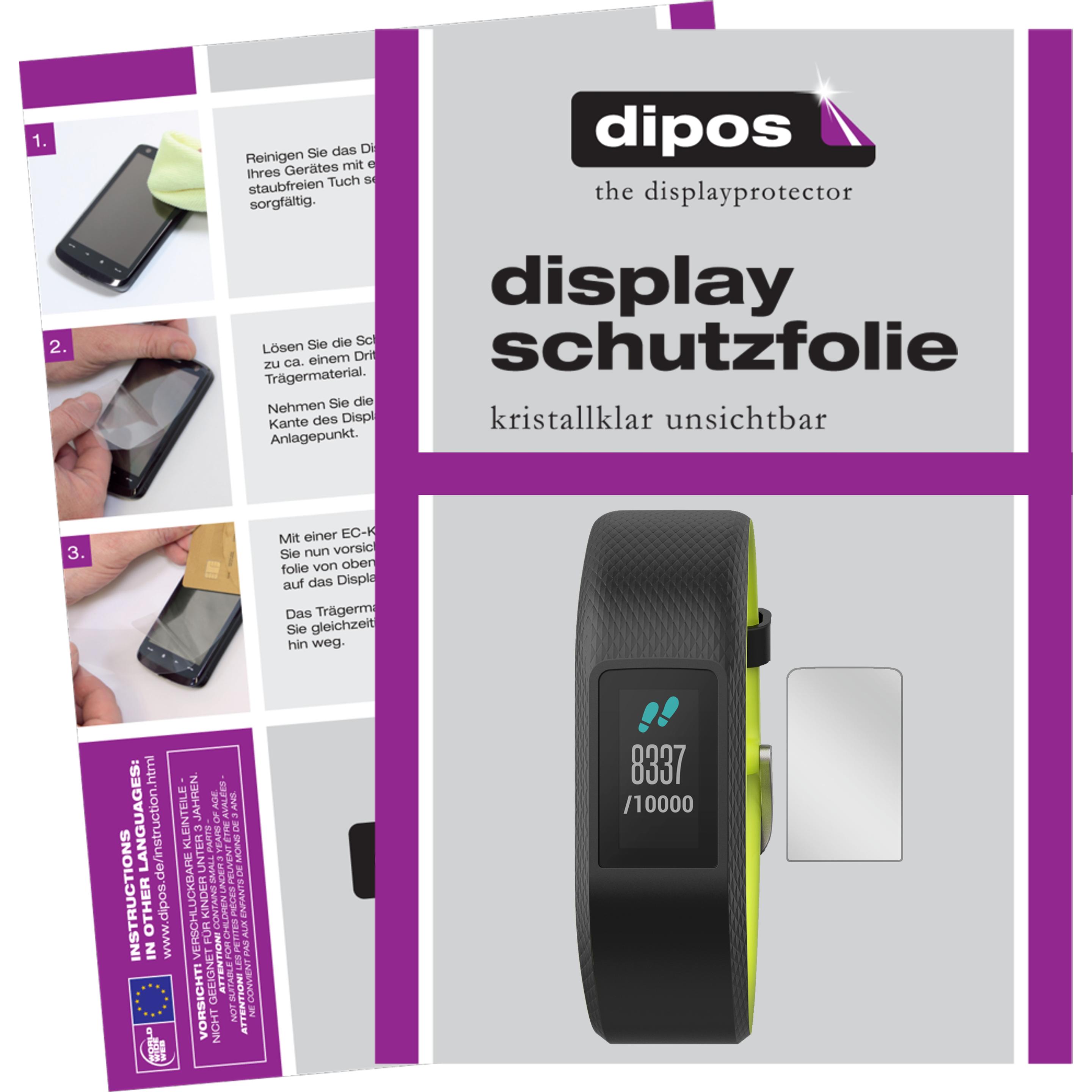 Dipos Displayschutzfolie Crystalclear, Smartwatch Schutzfolie, Transparent