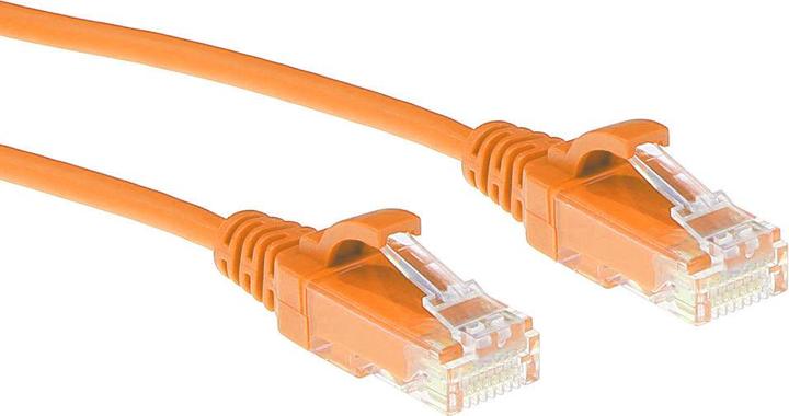 ACT Orange 0.15 meter LSZH U/UTP CAT6 datacenter slimline patch cable snagless with RJ45 connectors (U/UTP, CAT6, 0.15 m)