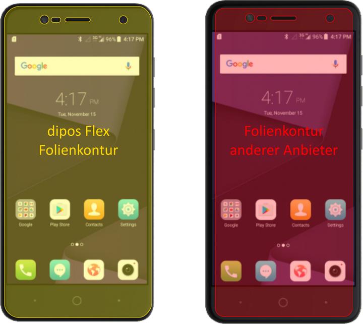 Actual product image Dipos Screen Protector Full-Cover 3D (3 pcs., ZTE Blade V8 Mini)