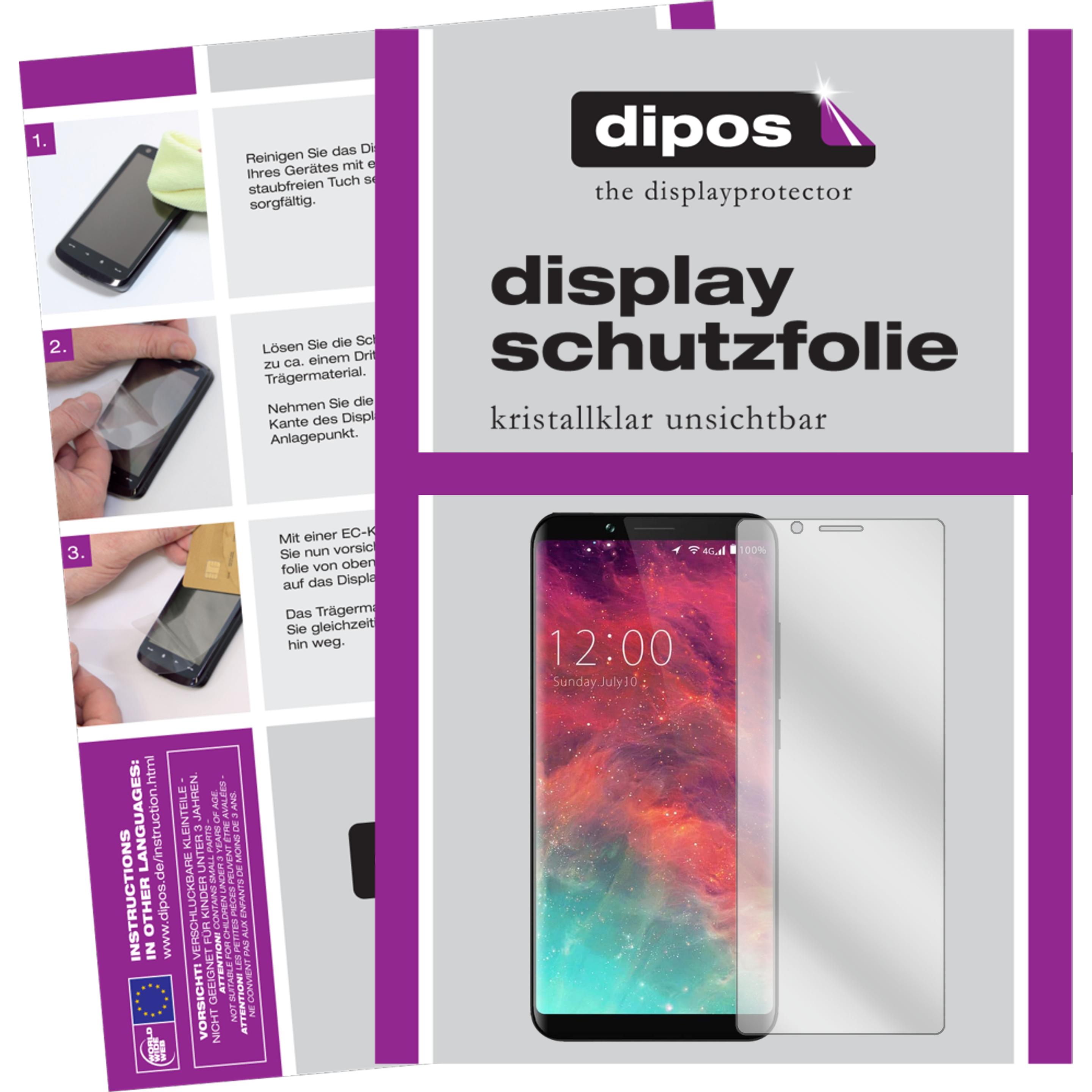 Dipos Displayschutzfolie Crystalclear (2 Stück, Umidigi S2), Smartphone Schutzfolie, Transparent